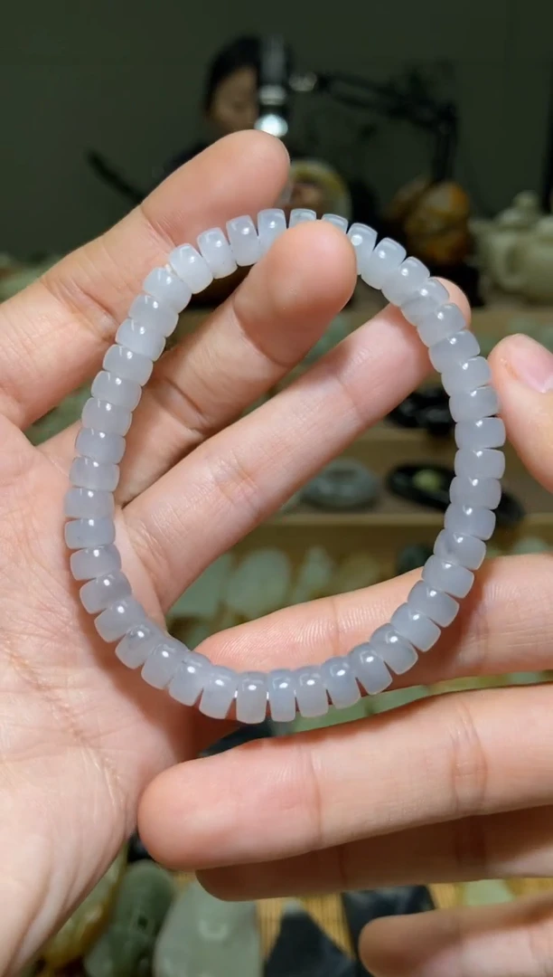 未镶嵌手串和田玉新疆和田玉青花小药片手串 卡7