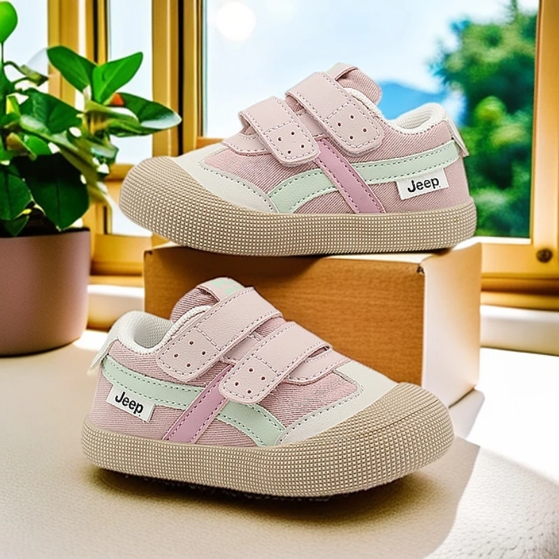 JEEP吉普春季男轻便防滑女运动鞋板鞋布鞋鞋子女宝女童婴儿鞋休闲