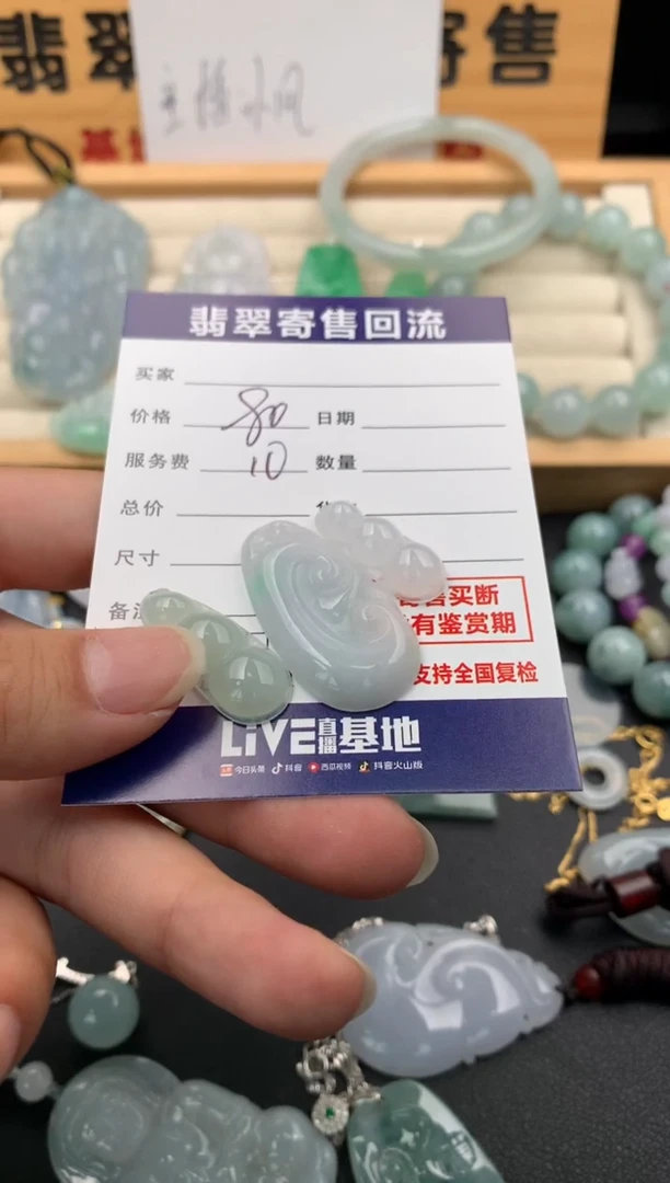 翡翠未镶嵌颈饰10140517