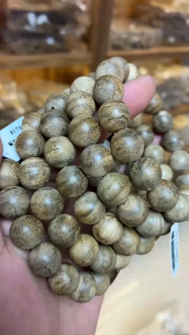 沉香手串 文莱圆珠单圈1.3+多样性发其一