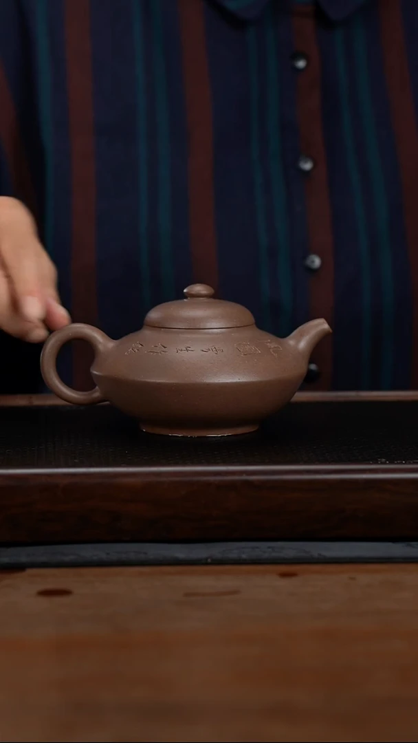 茶壶紫砂430cc原矿羊角山紫泥合欢31