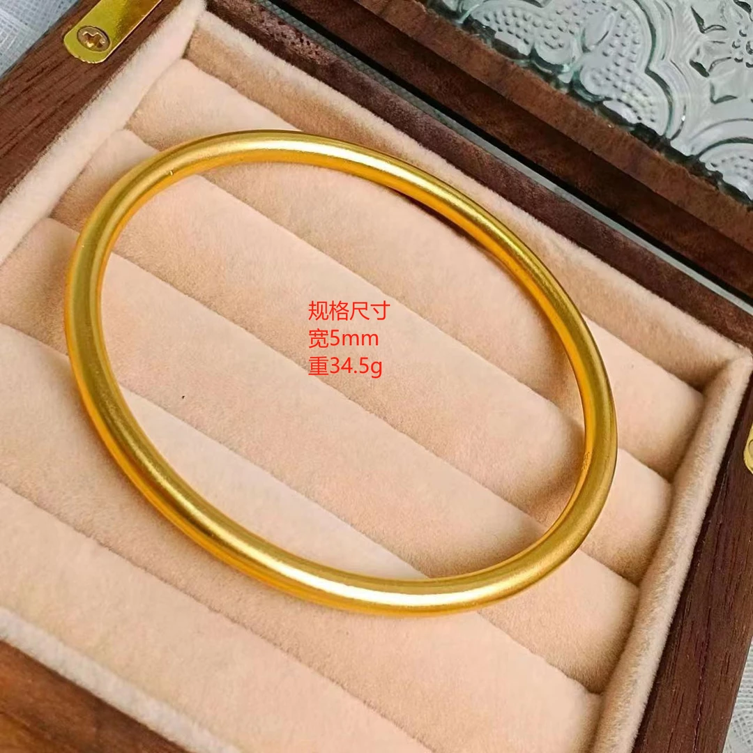 合金手镯 【素圈手镯】气质时尚百搭古法实心传承光面素款