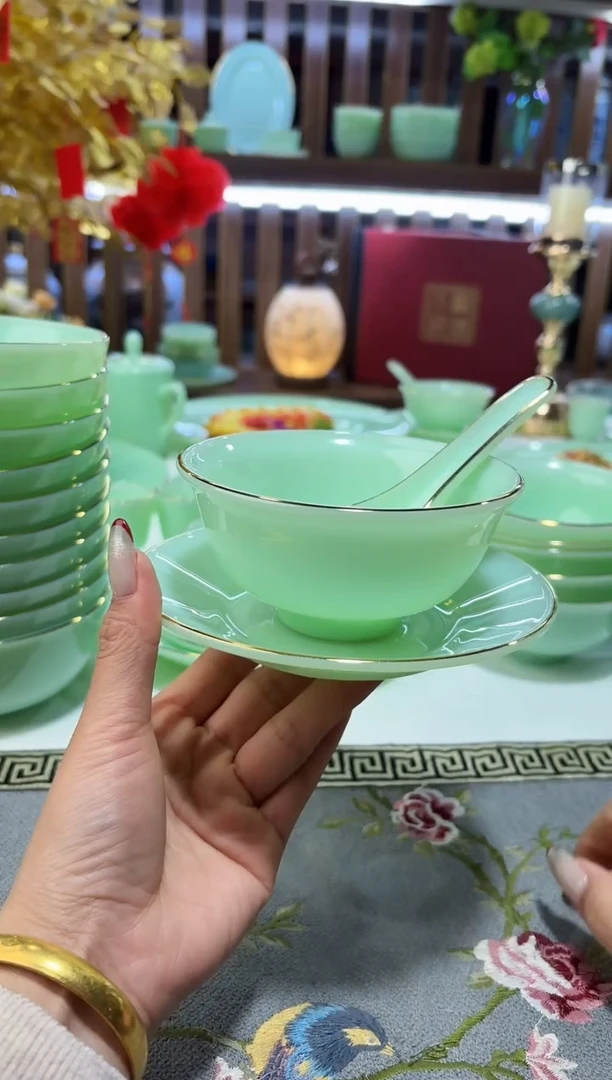 玉瓷三件套10套餐具