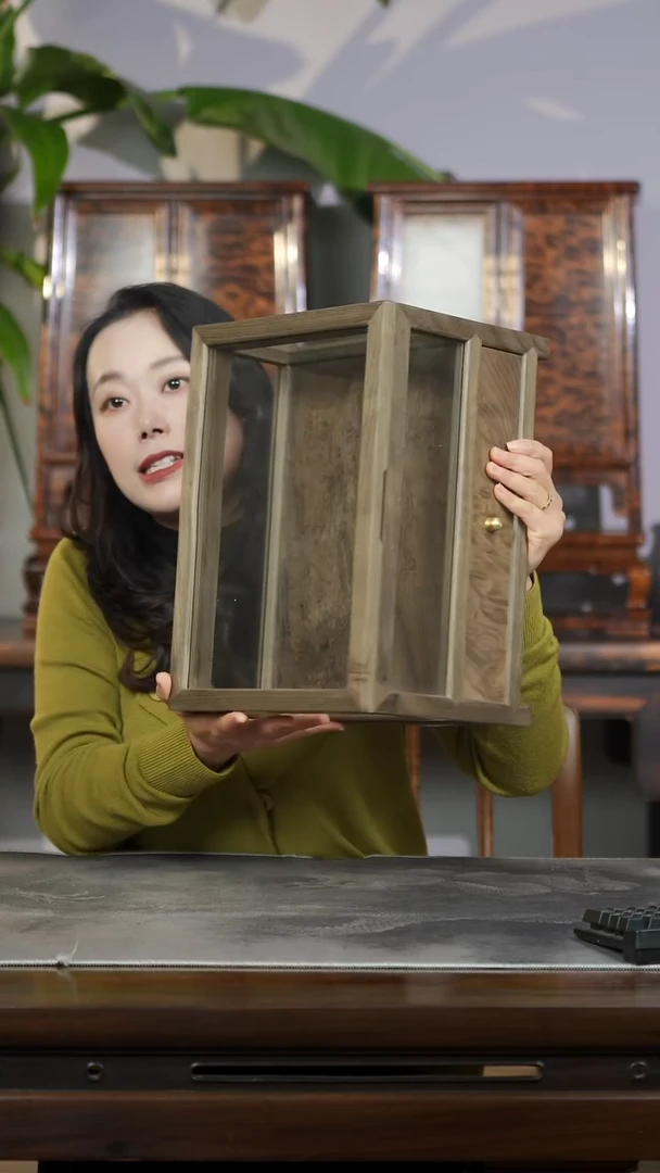 金丝楠金玉满堂满花云彩精工玻璃茶器柜309