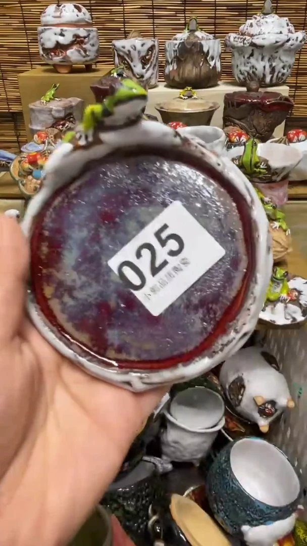 老*025精美粗陶手工柴烧