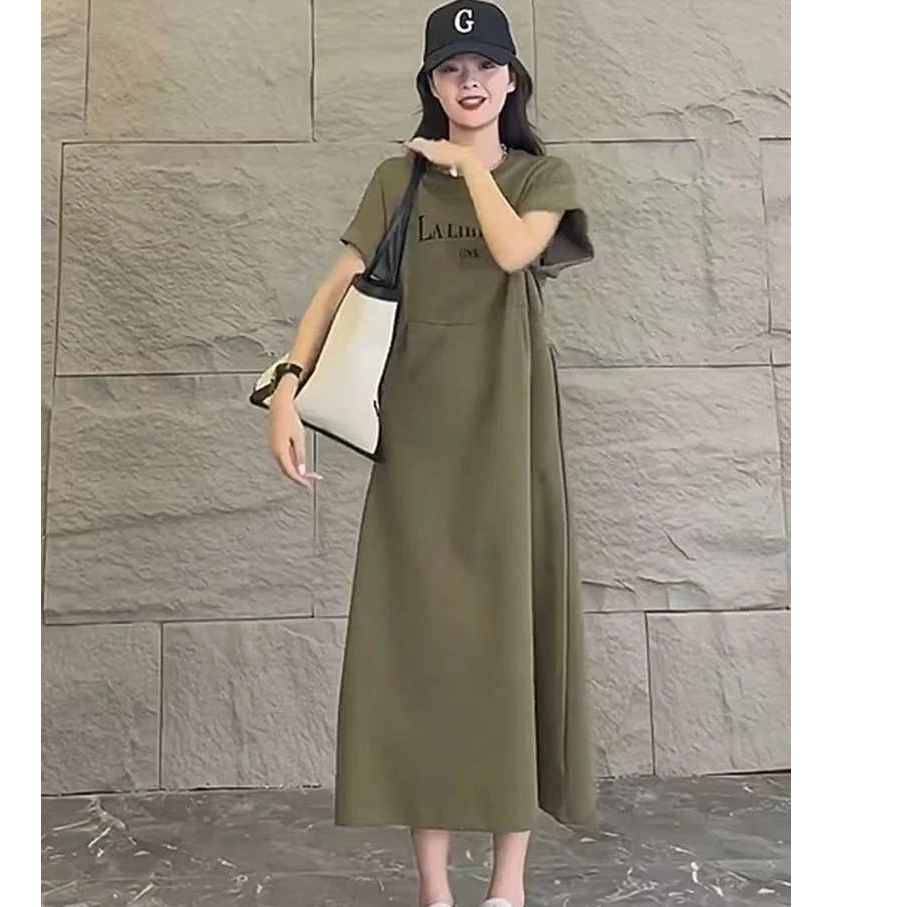 14  长裙女式连衣裙连衣裙中长款显瘦宽松过膝气质夏季设计感