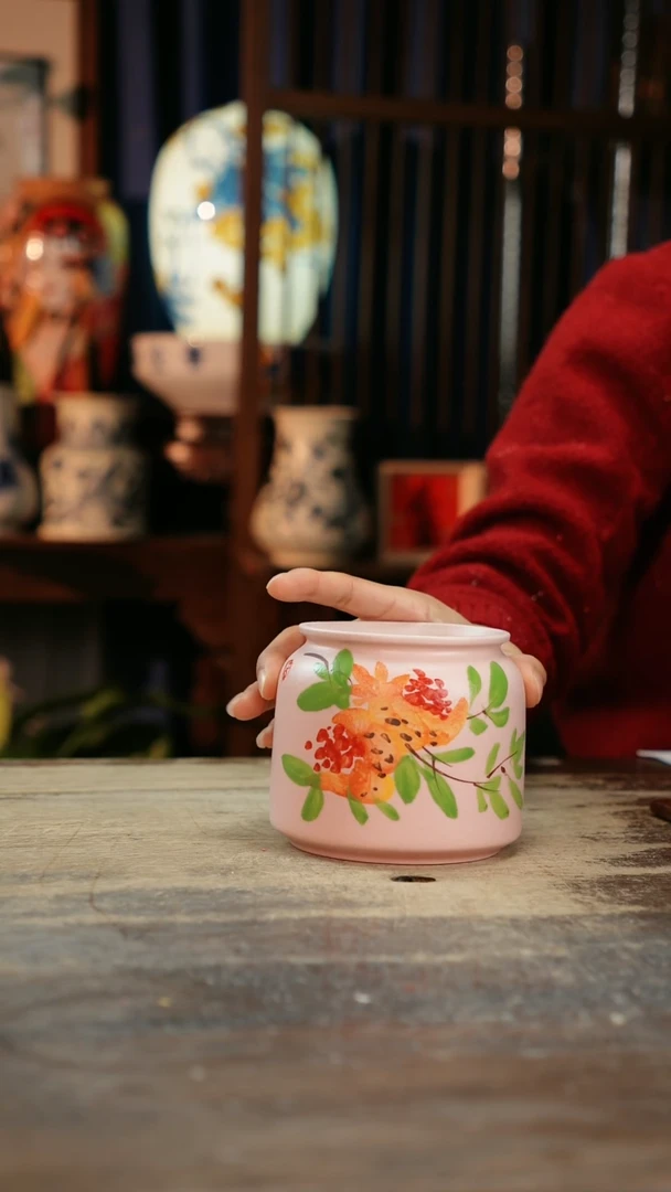 【闪购商品】瓷片景德镇纯手工釉下彩精品花瓶