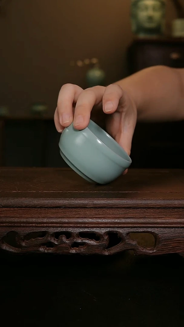 摆件王国奇手工鼓腹杯 印章