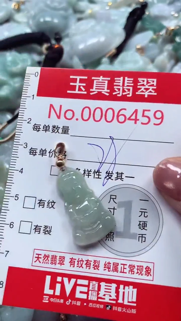 吊坠(不含链)未镶嵌翡翠6459