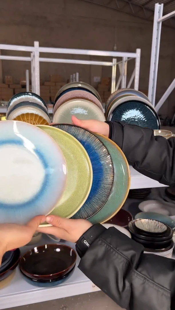 陶瓷外贸尾货瑕疵满20包邮X4小盘