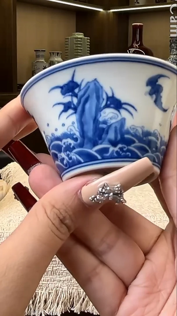 瓷片景德镇毛仔柴窑杯