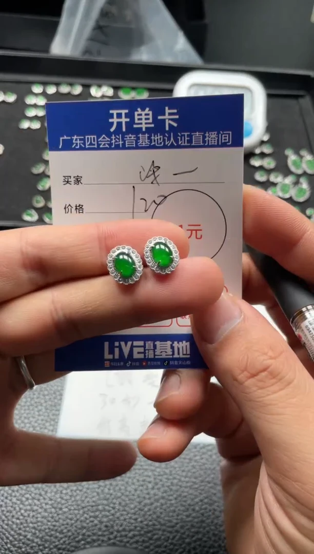 颈饰未镶嵌翡翠柒*子耳钉