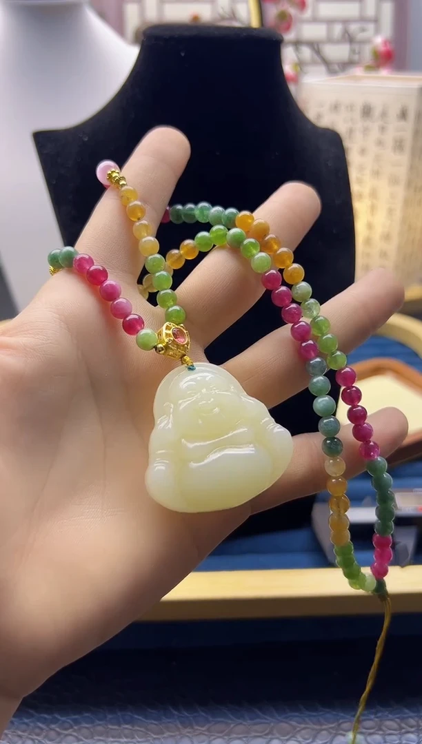 【闪购商品】和田玉颈饰14K金镶嵌X783