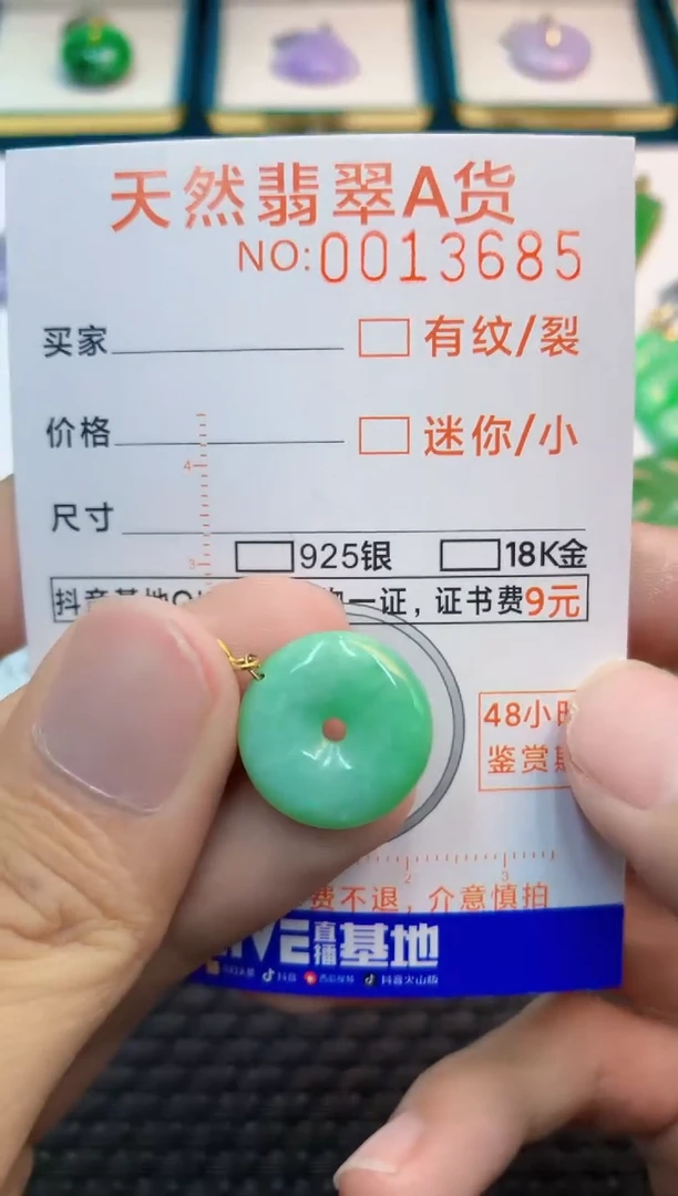 翡翠未镶嵌吊坠(不含链)1