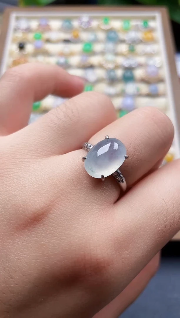 银S925镶嵌戒指翡翠28