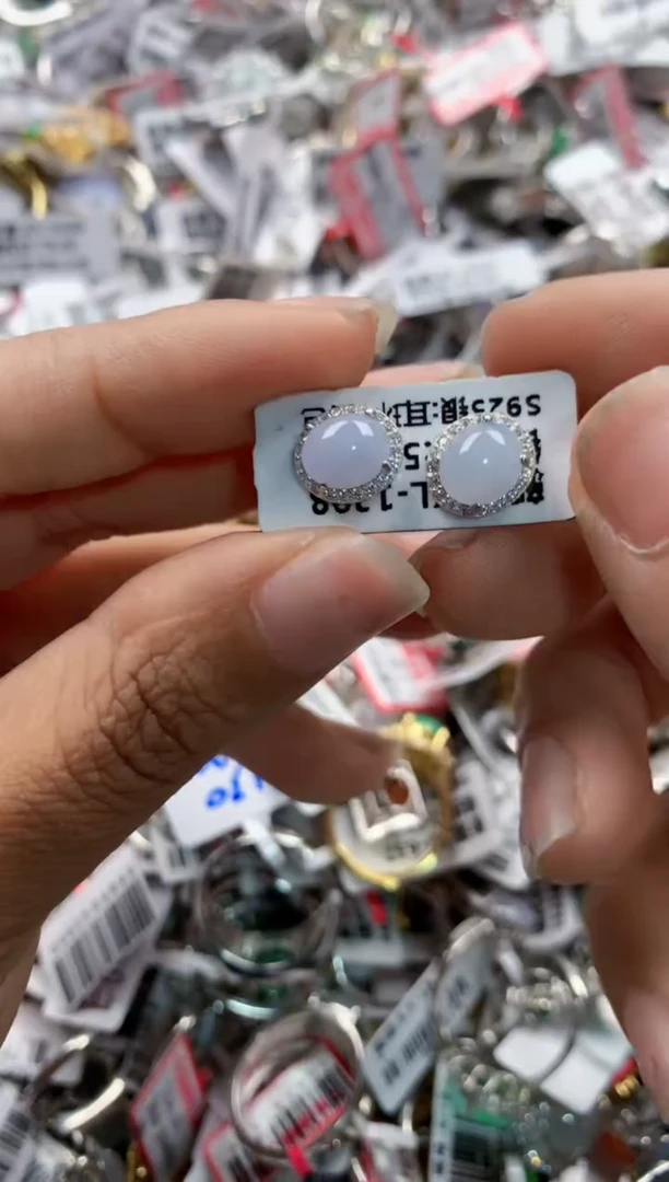 银S925镶嵌戒指翡翠10     1