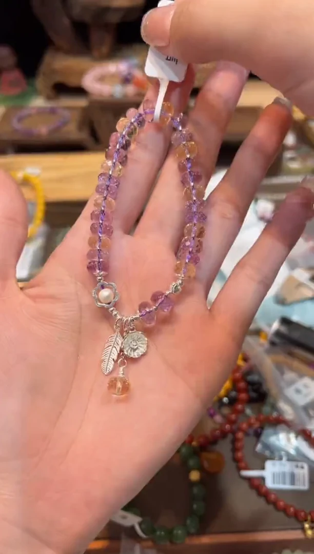 【闪购商品】水晶手链银S925镶嵌手饰@@F4612