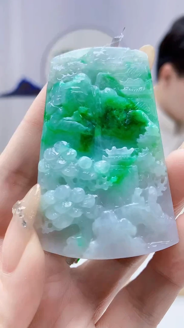 未镶嵌定制翡翠4688DD-毛货山水178