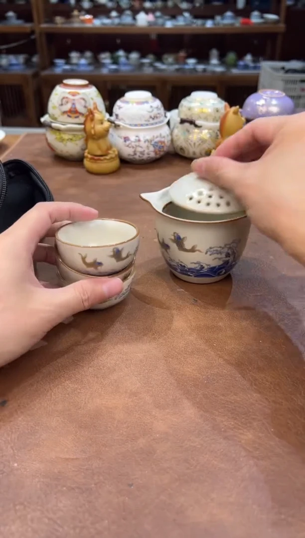 真的很便宜会开片的旅行茶具