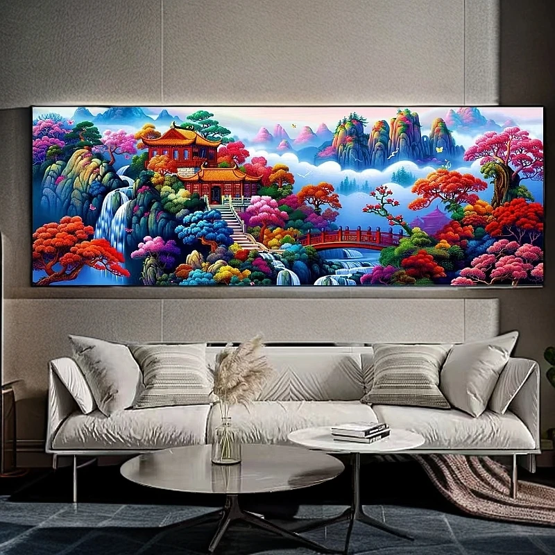 依晴专属定制十字绣原创版权鸿运神州大格2.9*100没绣f177930色块