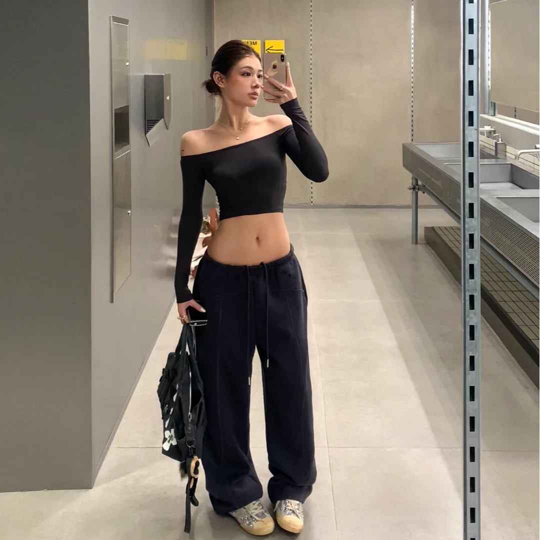 2025早秋新款时尚套装气质显瘦洋气休闲百搭性感辣么外穿上衣长裤