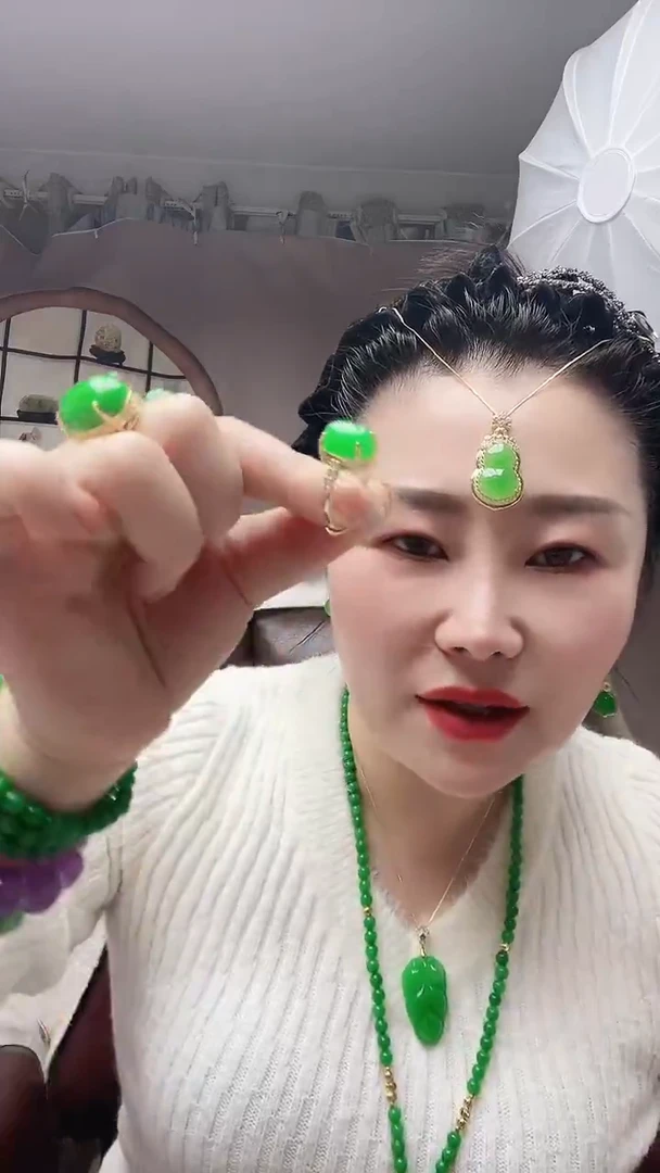 【闪购商品】翡翠戒指14K金镶嵌X99号