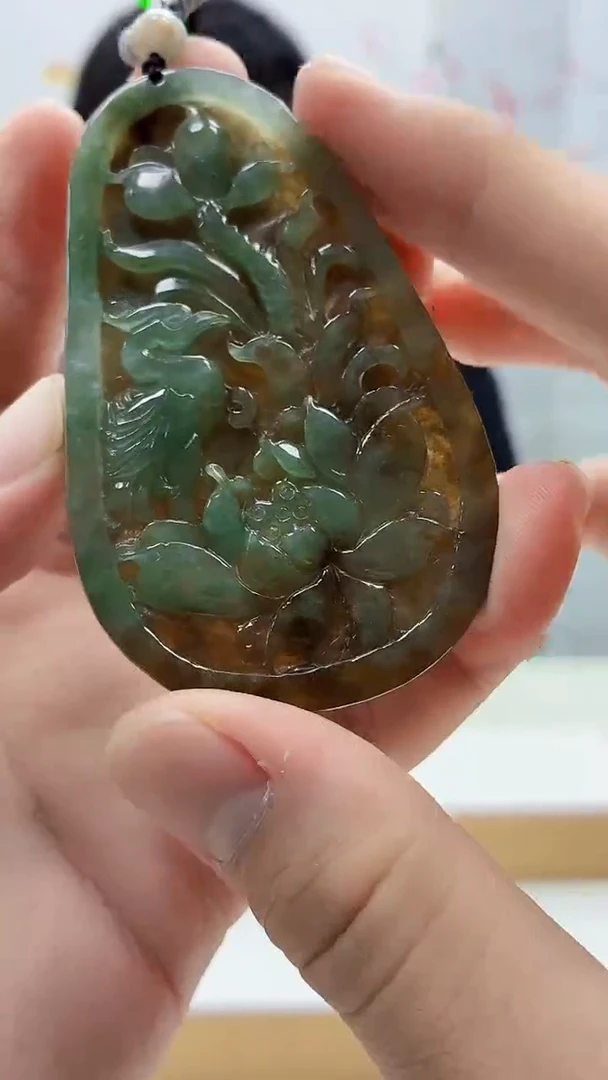 未镶嵌定制翡翠5176bb-毛货挂件81