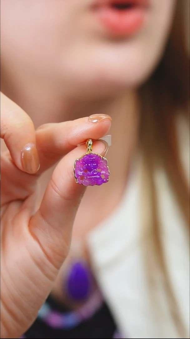 苏纪石（舒俱来）18K金镶嵌吊坠(不含链)22