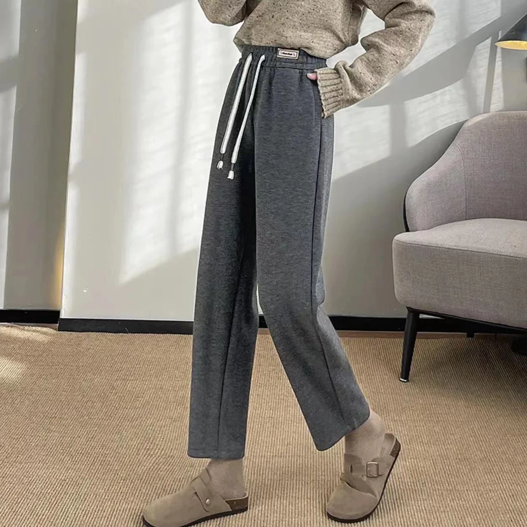 高腰显瘦直筒裤-A042