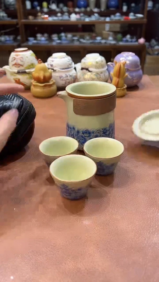 真的很便宜会开片的旅行茶具