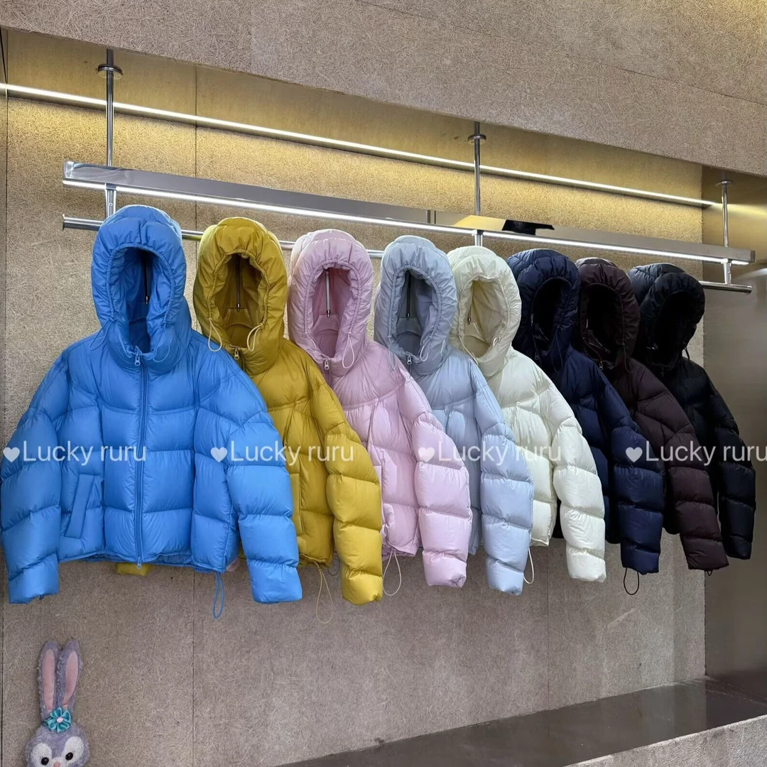 【安漫】韩版连帽短款羽绒服2025冬季新款时髦洋气面包服外套