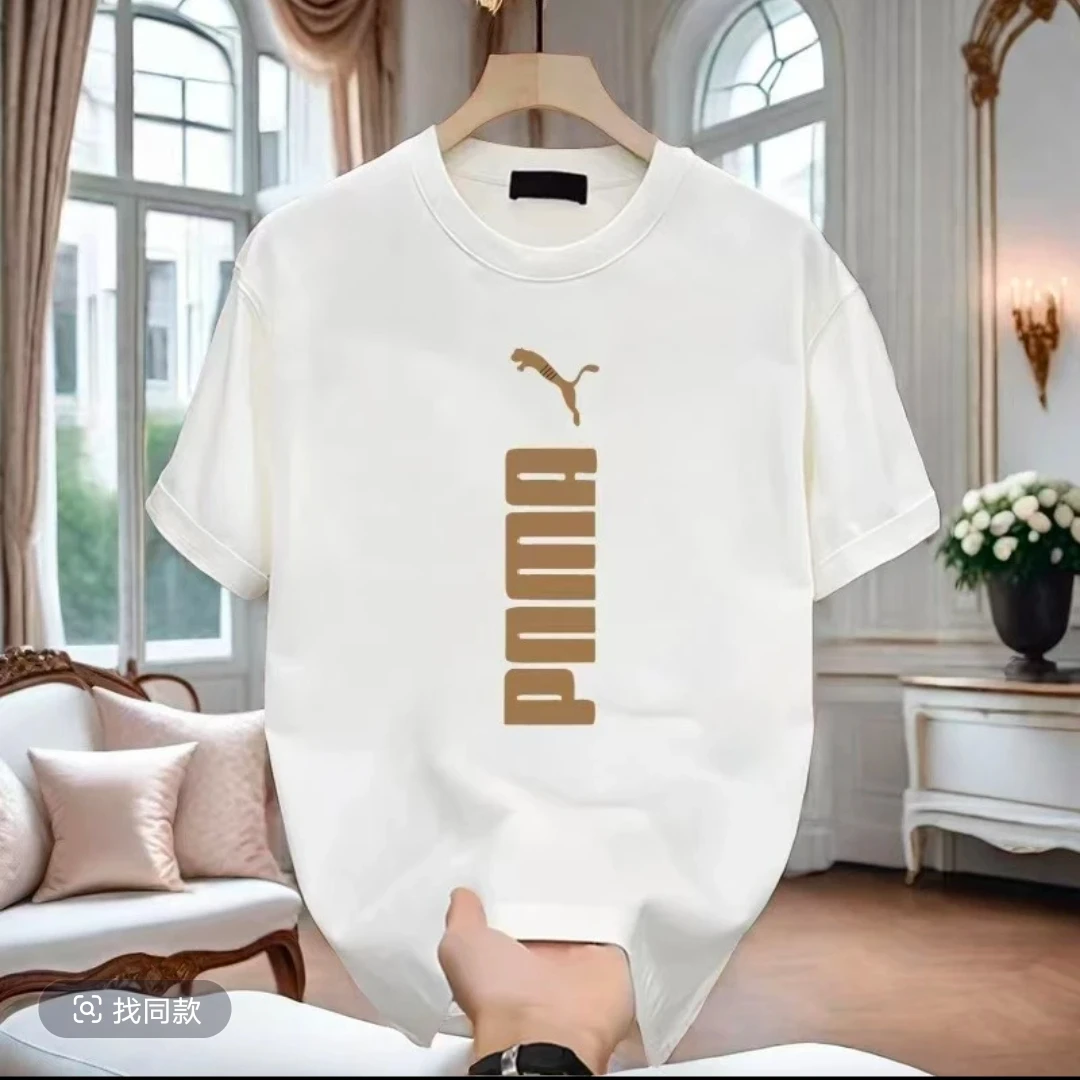 短袖T恤印花短袖情侣装夏季圆领男士休闲白色半袖时尚
