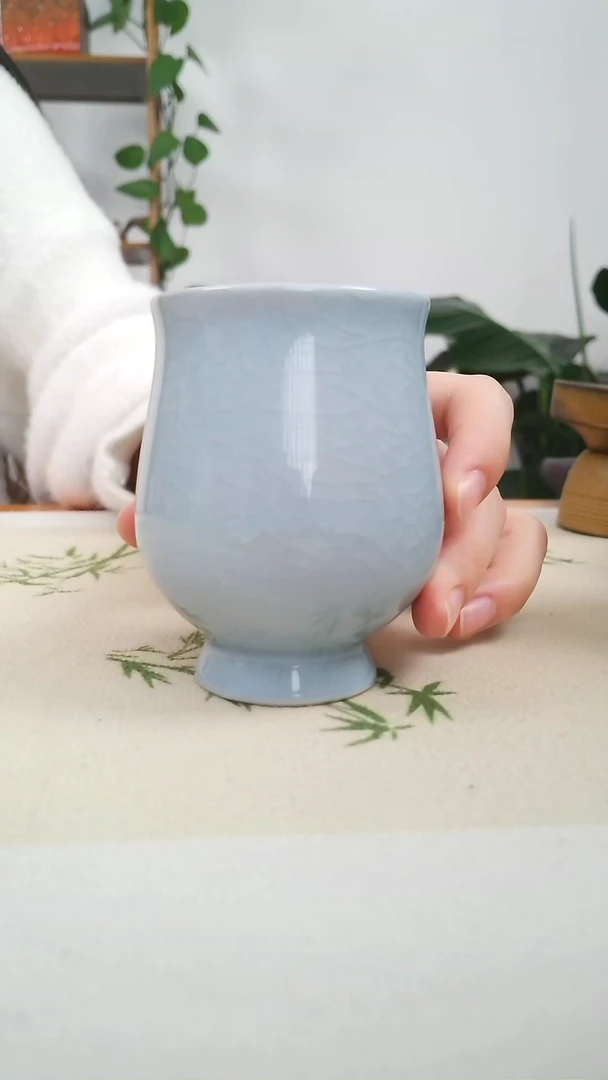 汝瓷 高品  美人杯 主人杯