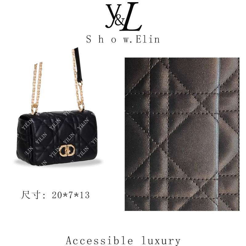 【依琳DFashion】女士潮流时尚经典气质手拎单肩包GQ-7981-黑色