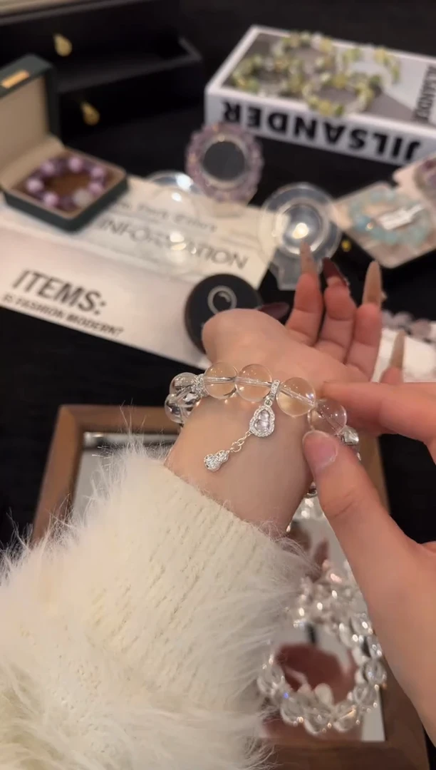 合金手链水晶白水晶x3620