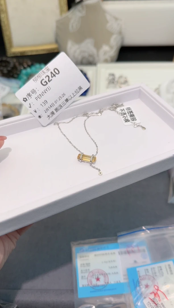 【闪购商品】水晶项链银S925镶嵌多样性发一G240
