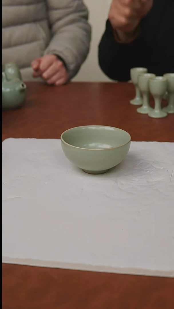 杯子瓷富山严选汝瓷，小茶碗