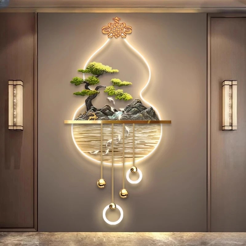 Y4玄关装饰画新款高端壁画走廊尽头轻奢高级感立体挂画