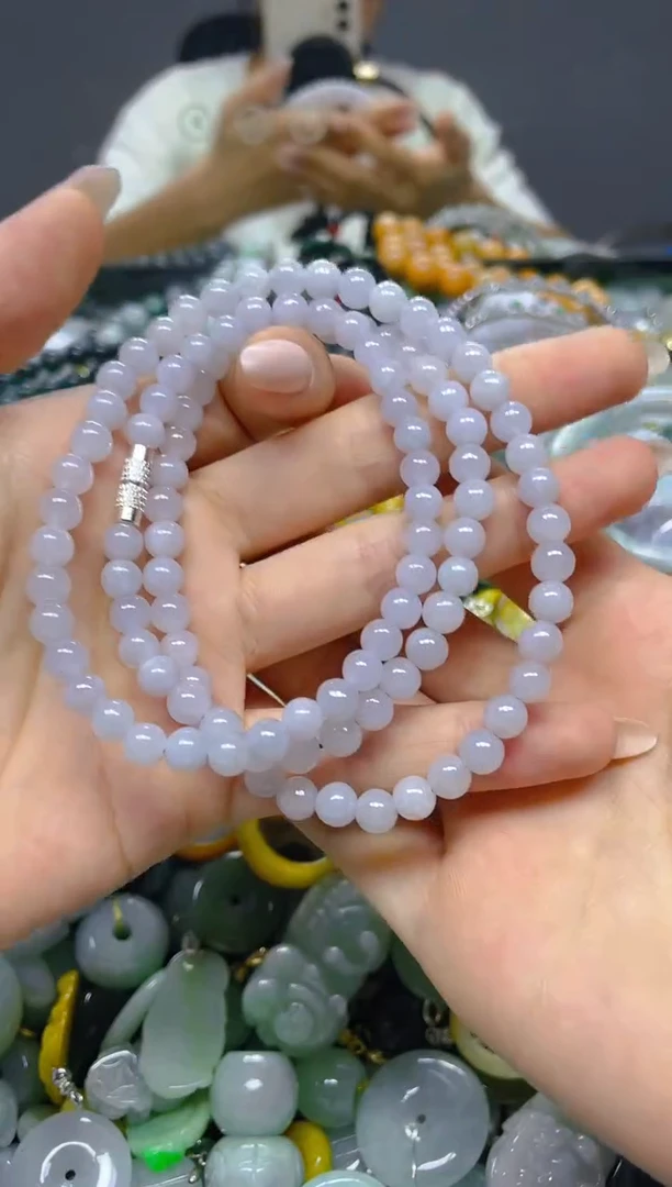 翡翠未镶嵌颈饰5MM/E/翡翠A货,1件也是批发价