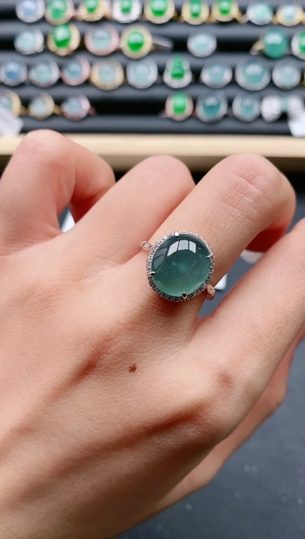 【闪购商品】翡翠戒指银S925镶嵌11111