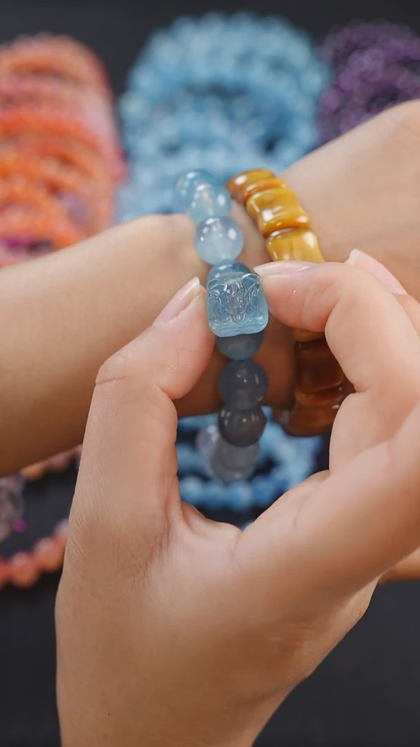 【闪购商品】海蓝宝石裸石未镶嵌A004-海蓝宝醒狮-多样性发其一