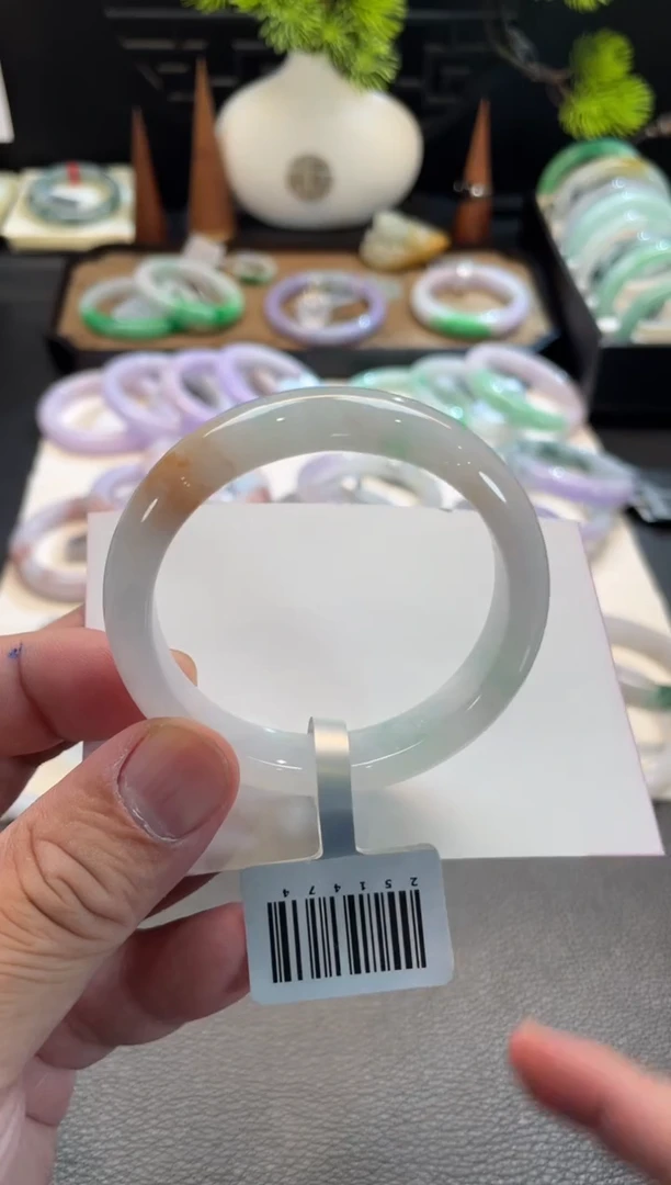 未镶嵌手镯翡翠71号 51正圈