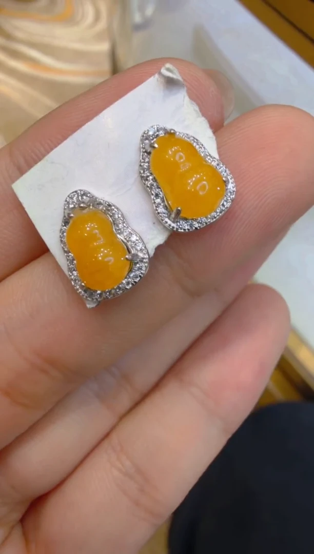 银S925镶嵌翡翠耳饰多样性团购发一件