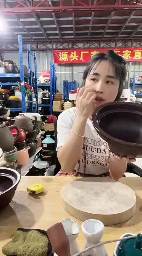 瑕疵咖色砂锅碗不带盖4842