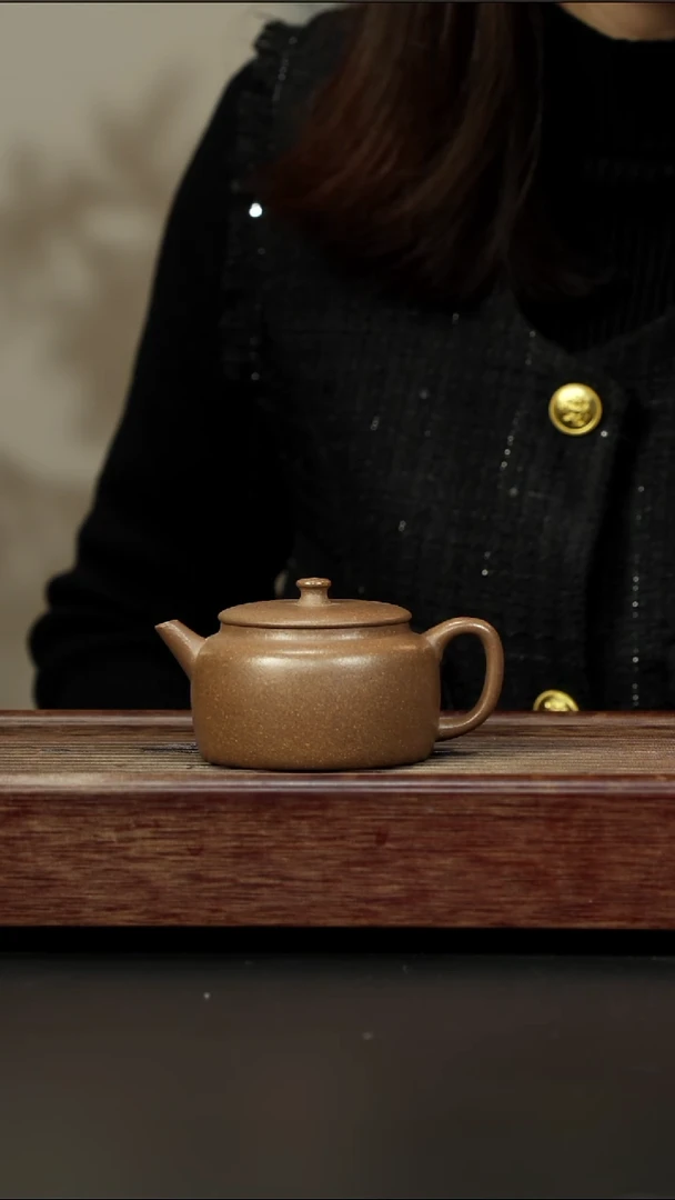 茶壶紫砂芝麻绿 景舟桑扁