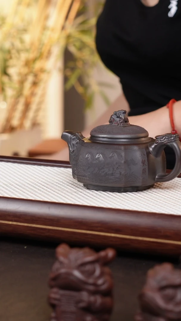 茶壶紫砂四方龙尊