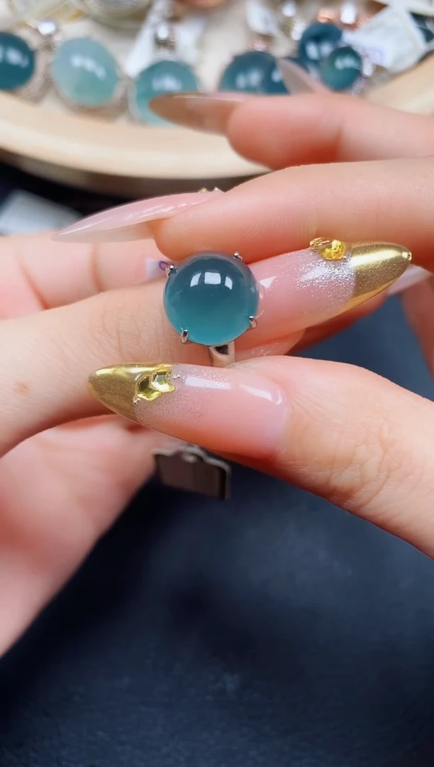 【闪购商品】翡翠戒指银S925镶嵌翡翠