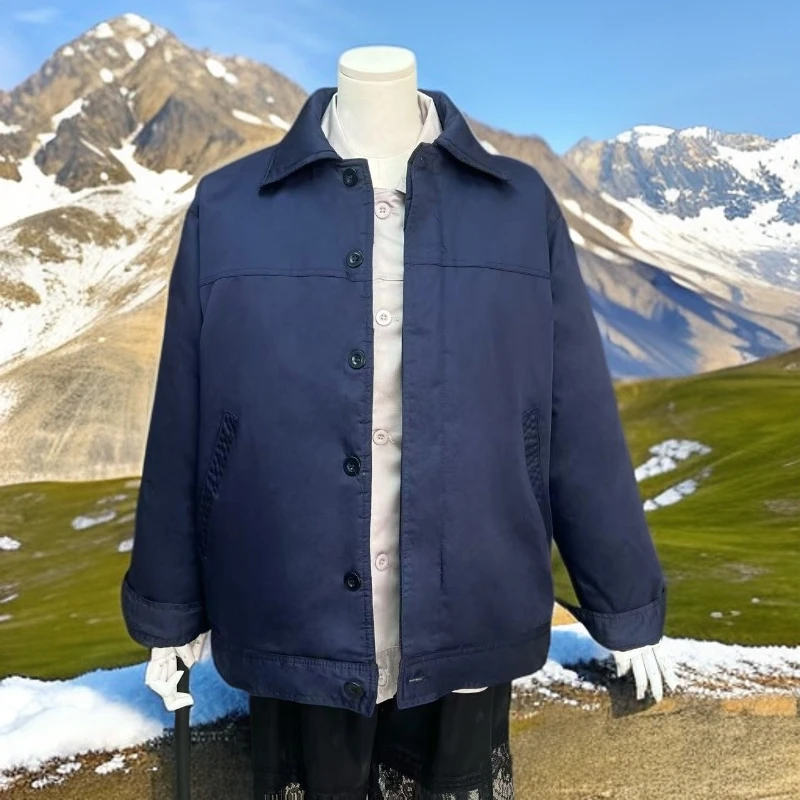 鞍钢同款户外脱卸活里活面男女同款棉服夹克棉衣冬季加厚保暖蓝色