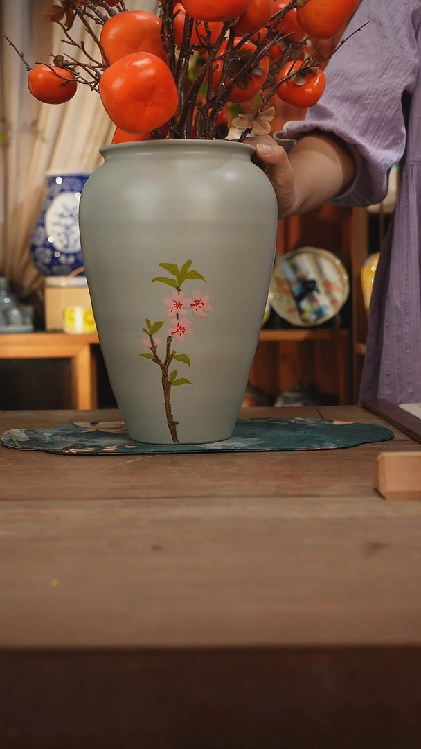 瓶景德镇设计师釉下手绘陶瓷花瓶