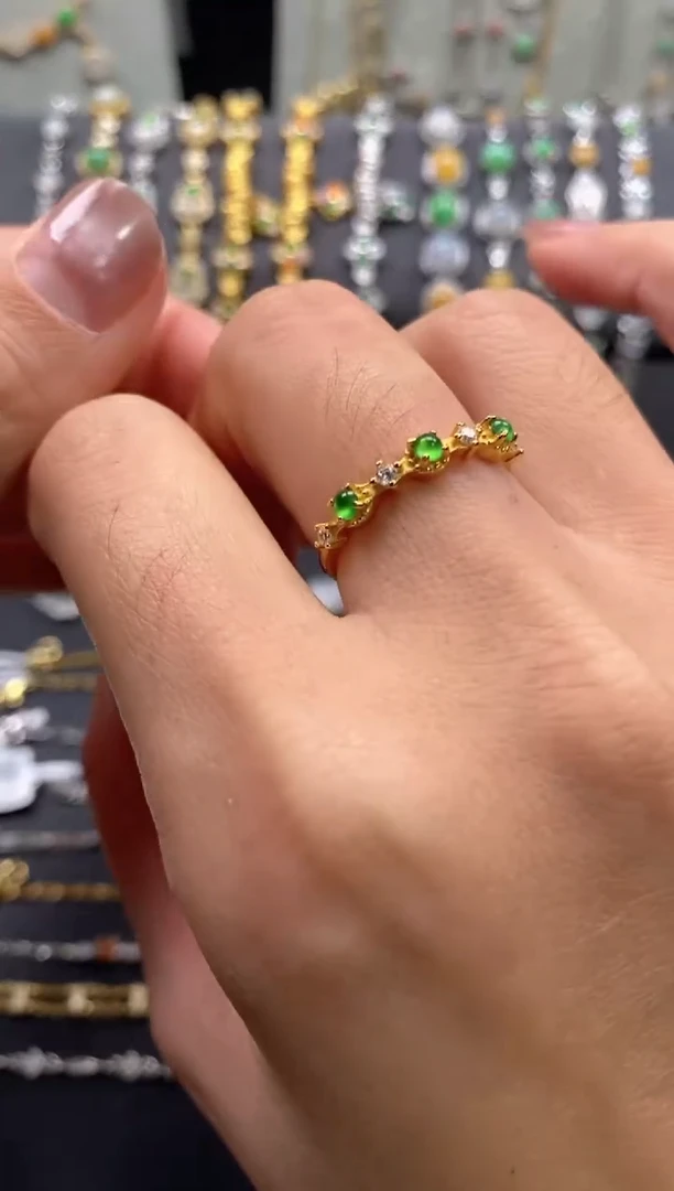 【闪购商品】翡翠戒指银S925镶嵌11111--1